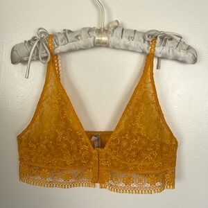 NEW free people Ella floral mesh bralette L